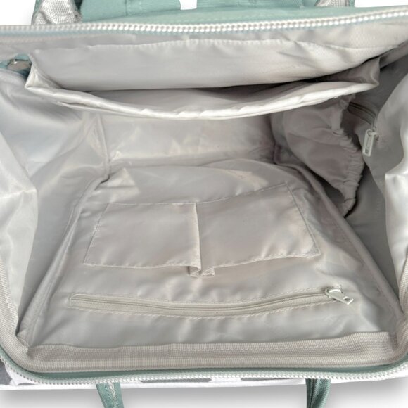 Large BLUE Laptop Backpack - USB Charging Port - Wide Opening - Water Resistant - Picture 10 of 16